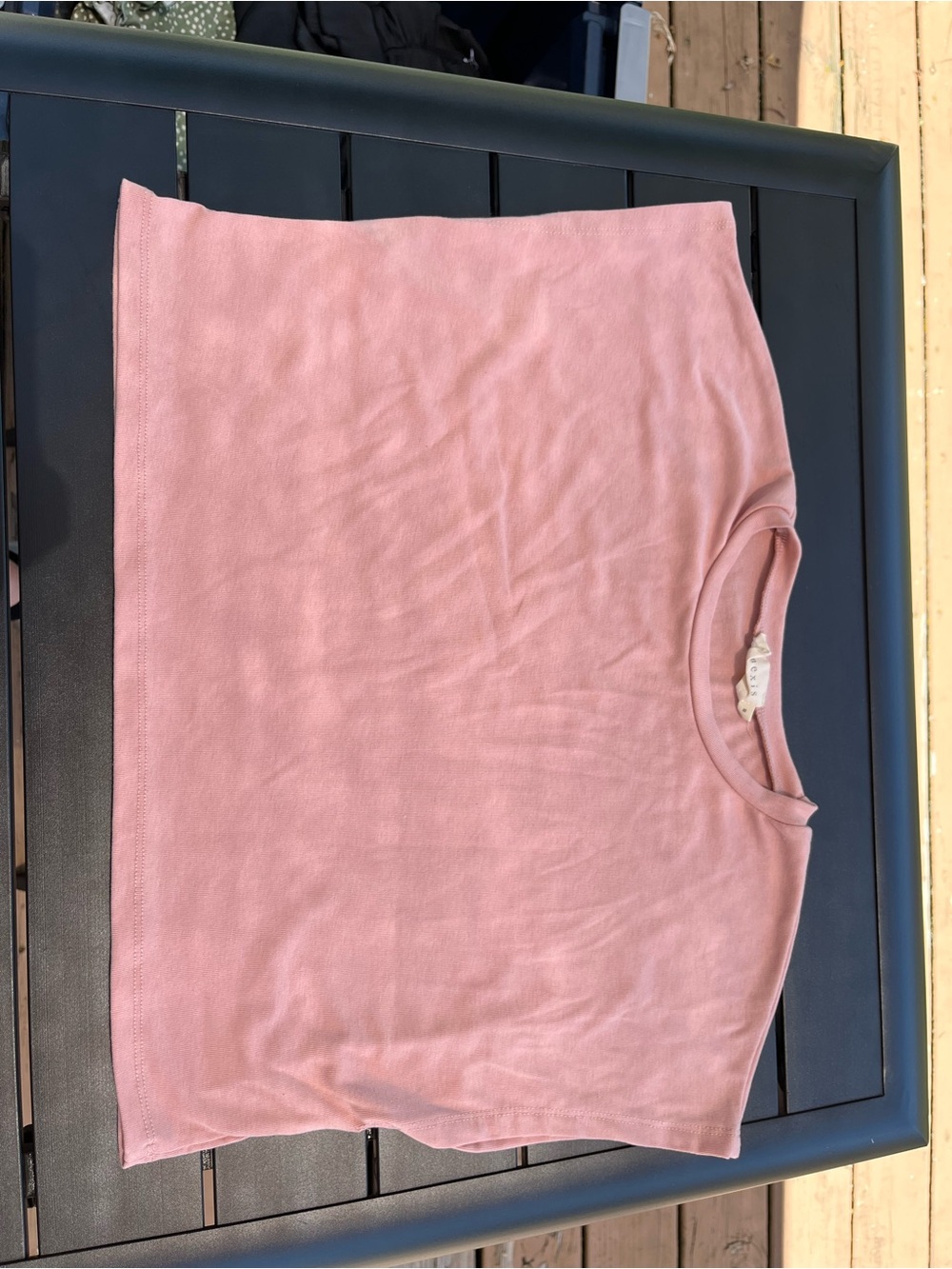 Women's Pink Crop Top - Casual Short Sleeve